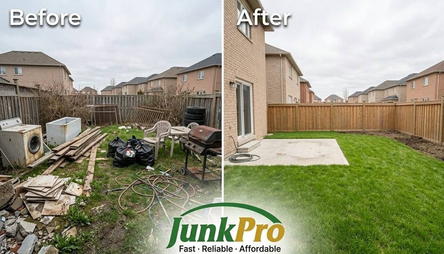 Before and after: Backyard & Yard Debris Removal