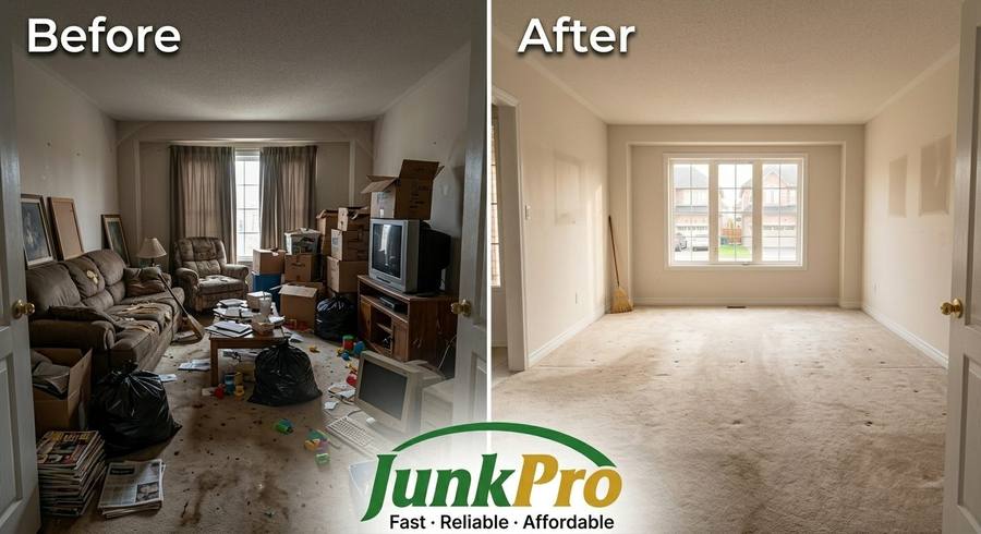Before and after: Full Move-Out Cleanout