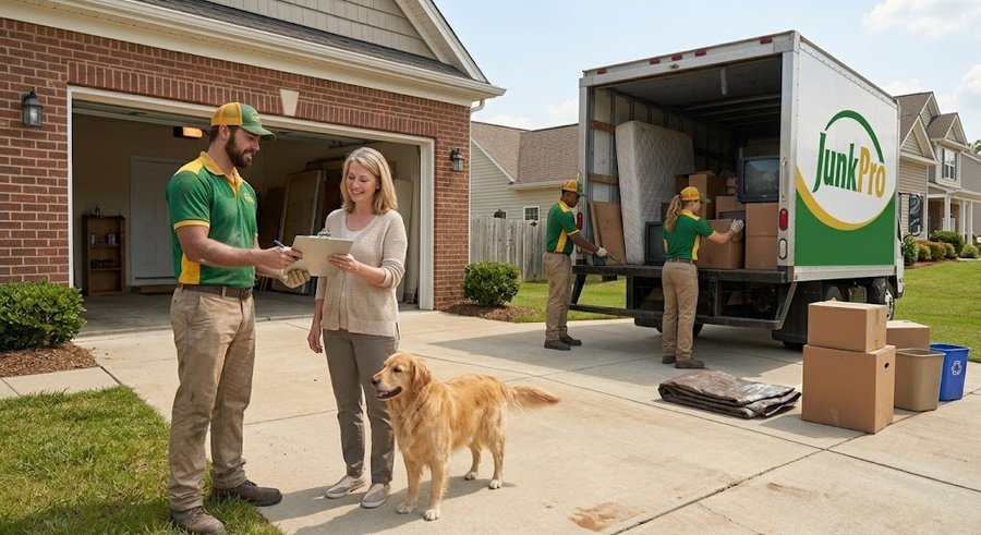 JunkPro crew loading a truck